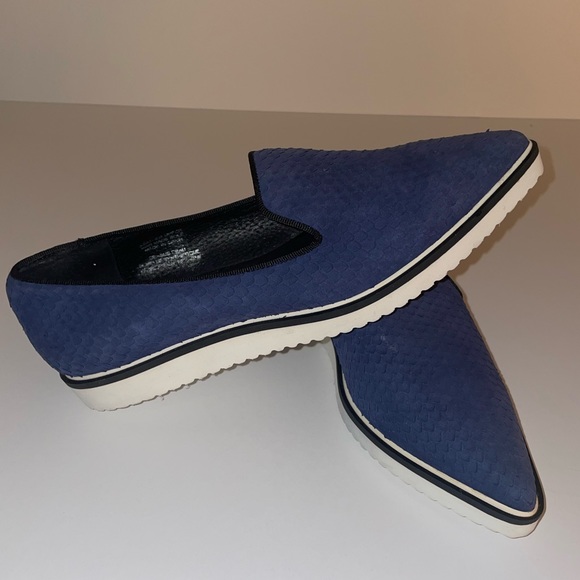 Blue Python Leather platform sneakers - Picture 4 of 6